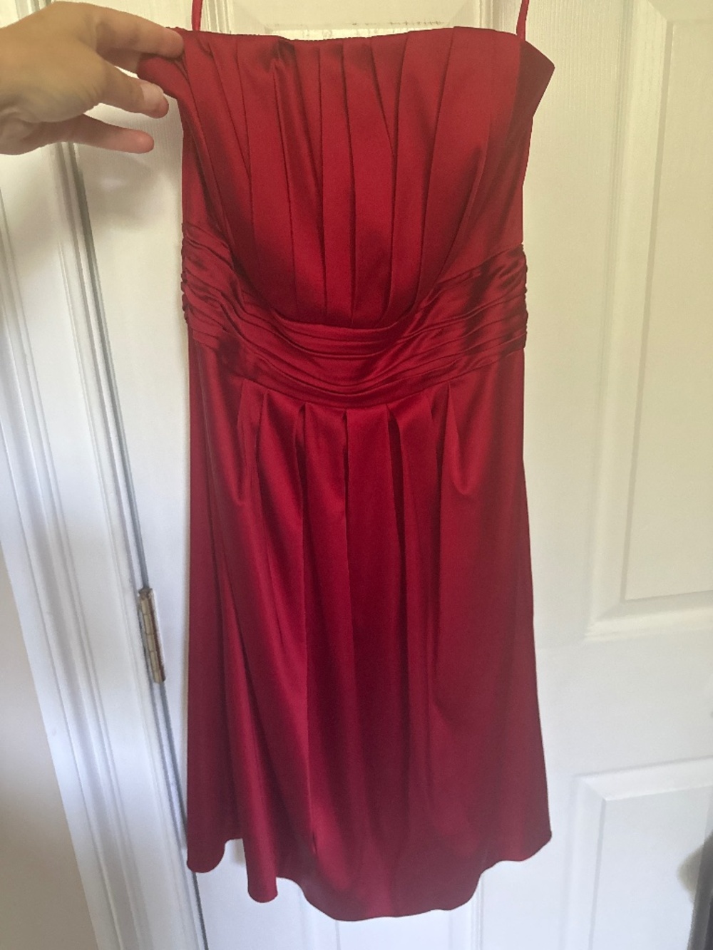 Satin strapless dress